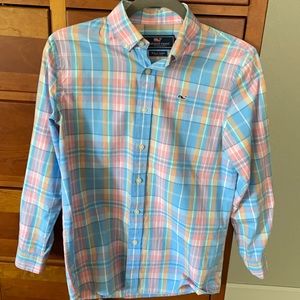 Vineyard Vines. Like new boys plaid cotton shirt
